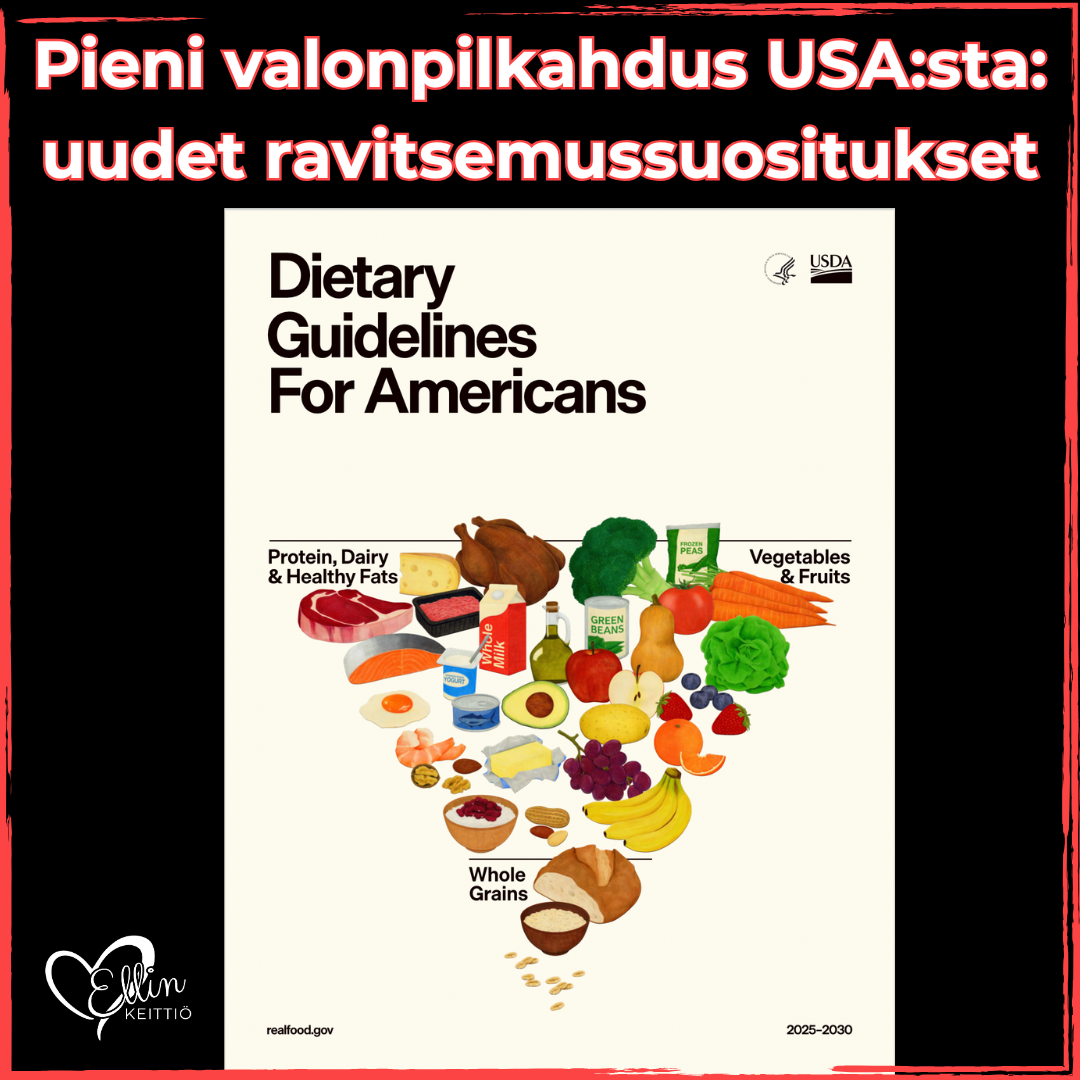Pieni valonpilkahdus USA:sta: uudet ravitsemussuositukset